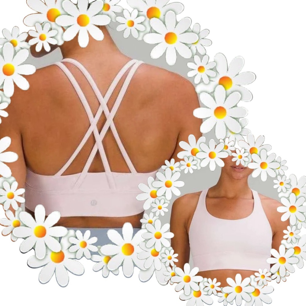 lululemon athletica Lululemon Energy Longline Bra Size 10 Flush Pink FUSP NWT - Picture 2 of 9